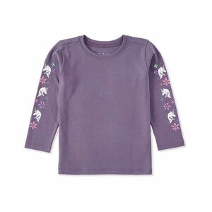 Life Is Good Purple Kids Long Sleeve Shirt with Unicorns